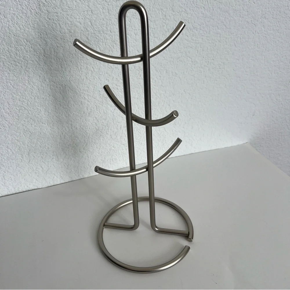 Brushed Nickel Jewelry Stand Organizer